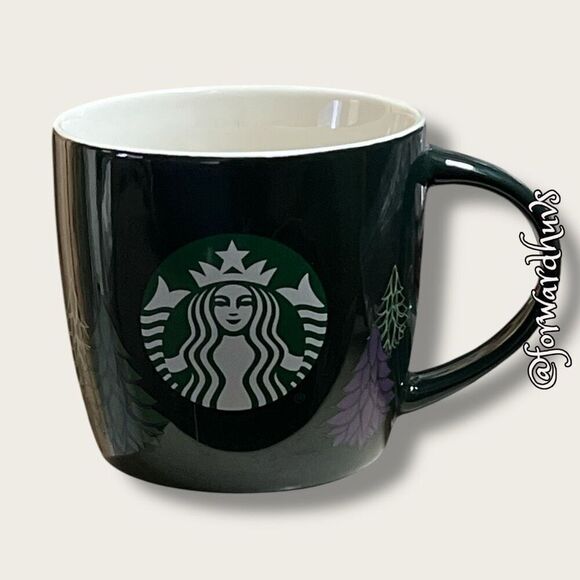 18 oz Starbucks Dark Green Ceramic Mug - Picture 5 of 8